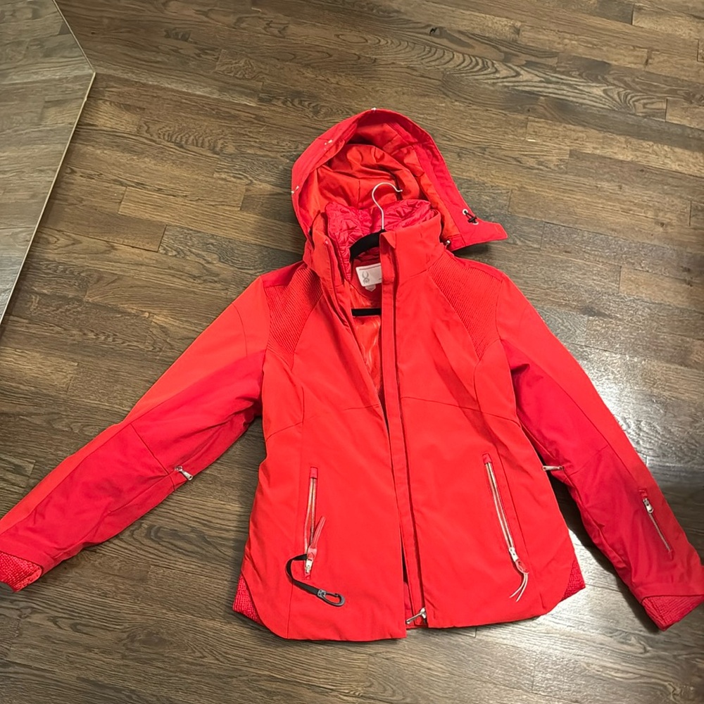 Spyder red insulated ski jacket size 4